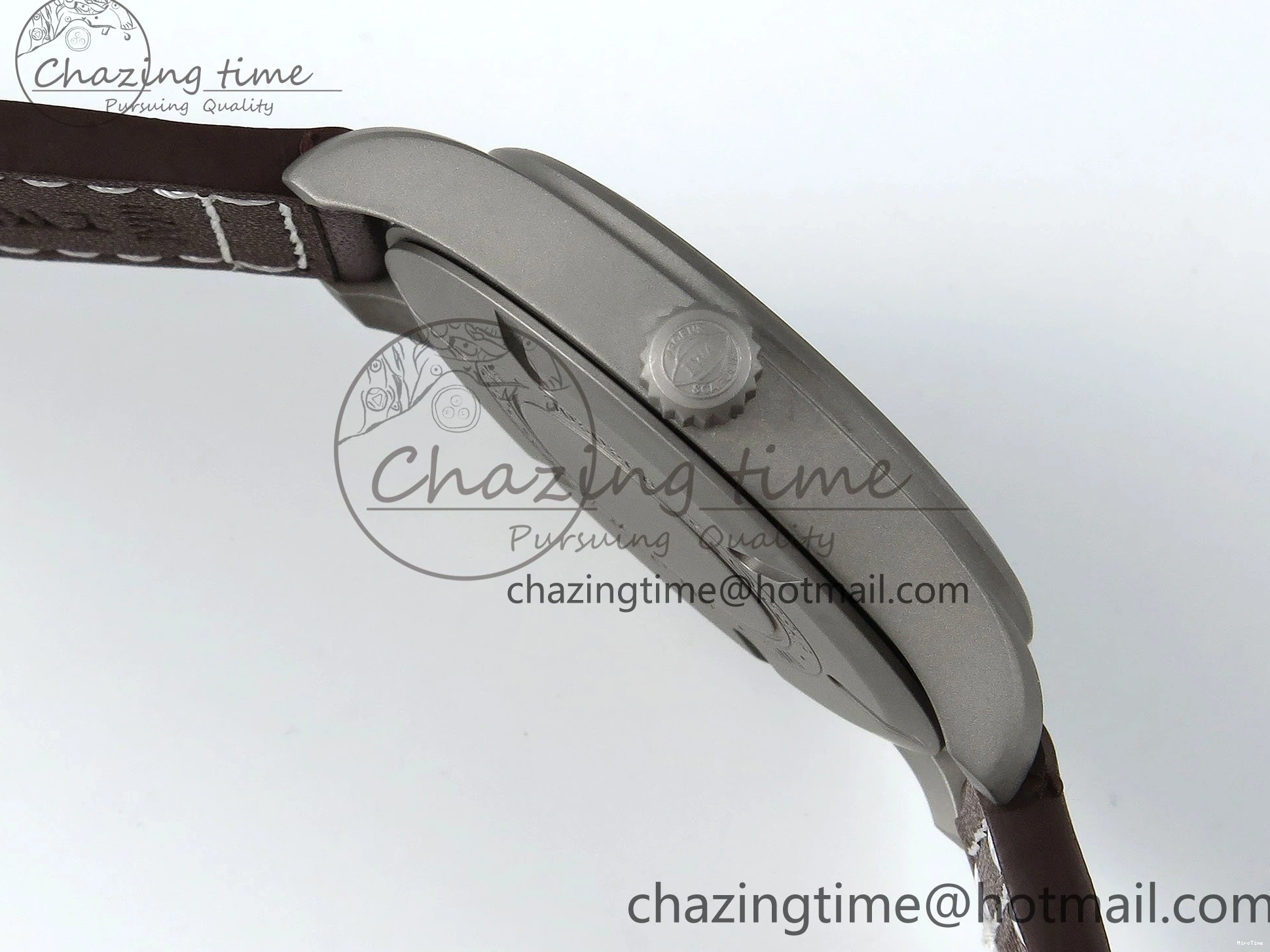 MIROTIME 0515 Pilot Mark XVIII Titanium BLSF 1:1 Best Edition Black Dial on Brown Leather Strap MIYOTA Popular 7020